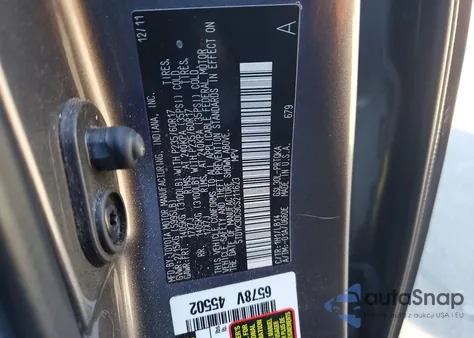 2012 Toyota Sienna Xle z USA, uszkodzony, nr VIN 5TDYK3DC9CS211623